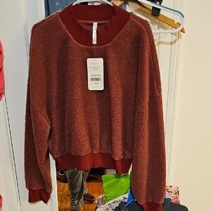 Fabletics Maroon Crew Neck Sweater